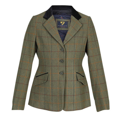 Red-Yellow-Blue - Front - Aubrion Womens-Ladies Saratoga Show Jumping Jacket