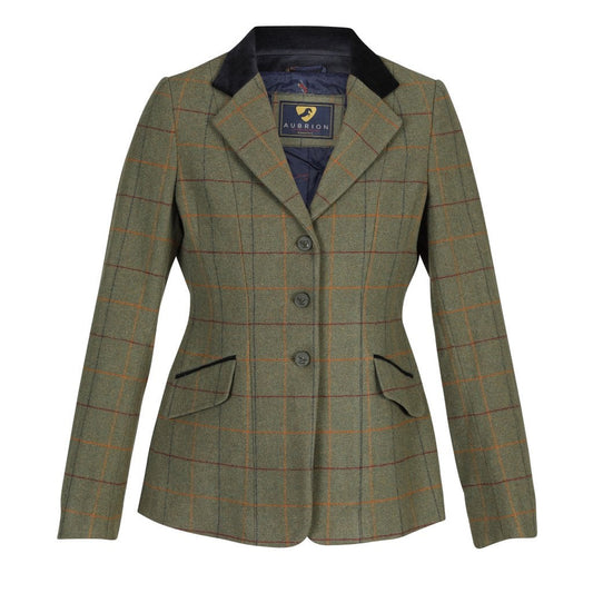 Red-Yellow-Blue - Front - Aubrion Womens-Ladies Saratoga Show Jumping Jacket