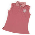 Dusky Pink - Front - Aubrion Girls Harrow Sleeveless Polo Shirt