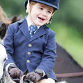 Navy - Back - Shires Childrens-Kids Aston Competition Jacket
