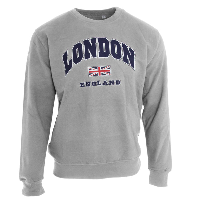 Sport Grey - Front - Unisex Sweatshirt London England British Flag Design