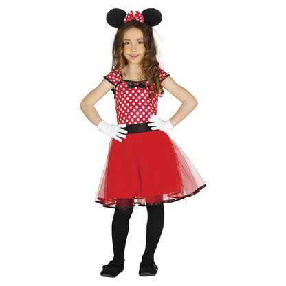 Red-Black - Front - Fiestas Guirca Girls Mouse Costume Set