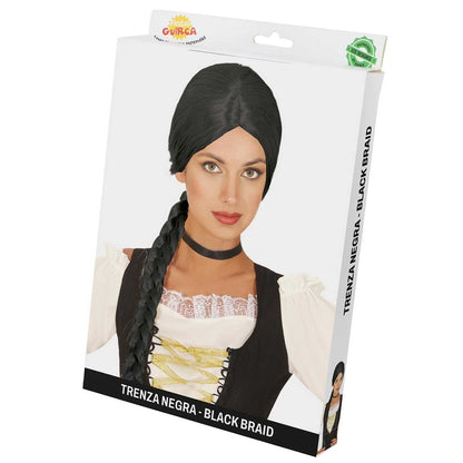 Black - Back - Fiestas Guirca Womens-Ladies Plaited Wig