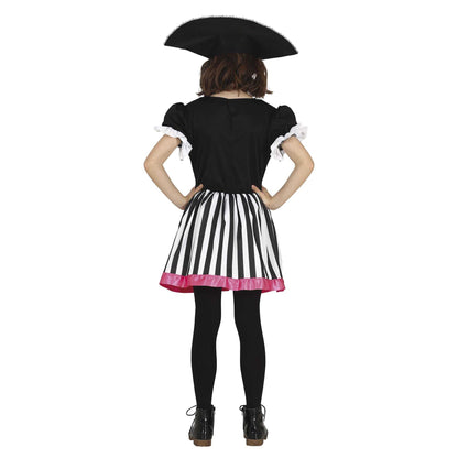 Black-Pink - Back - Fiestas Guirca Girls Pirate Costume