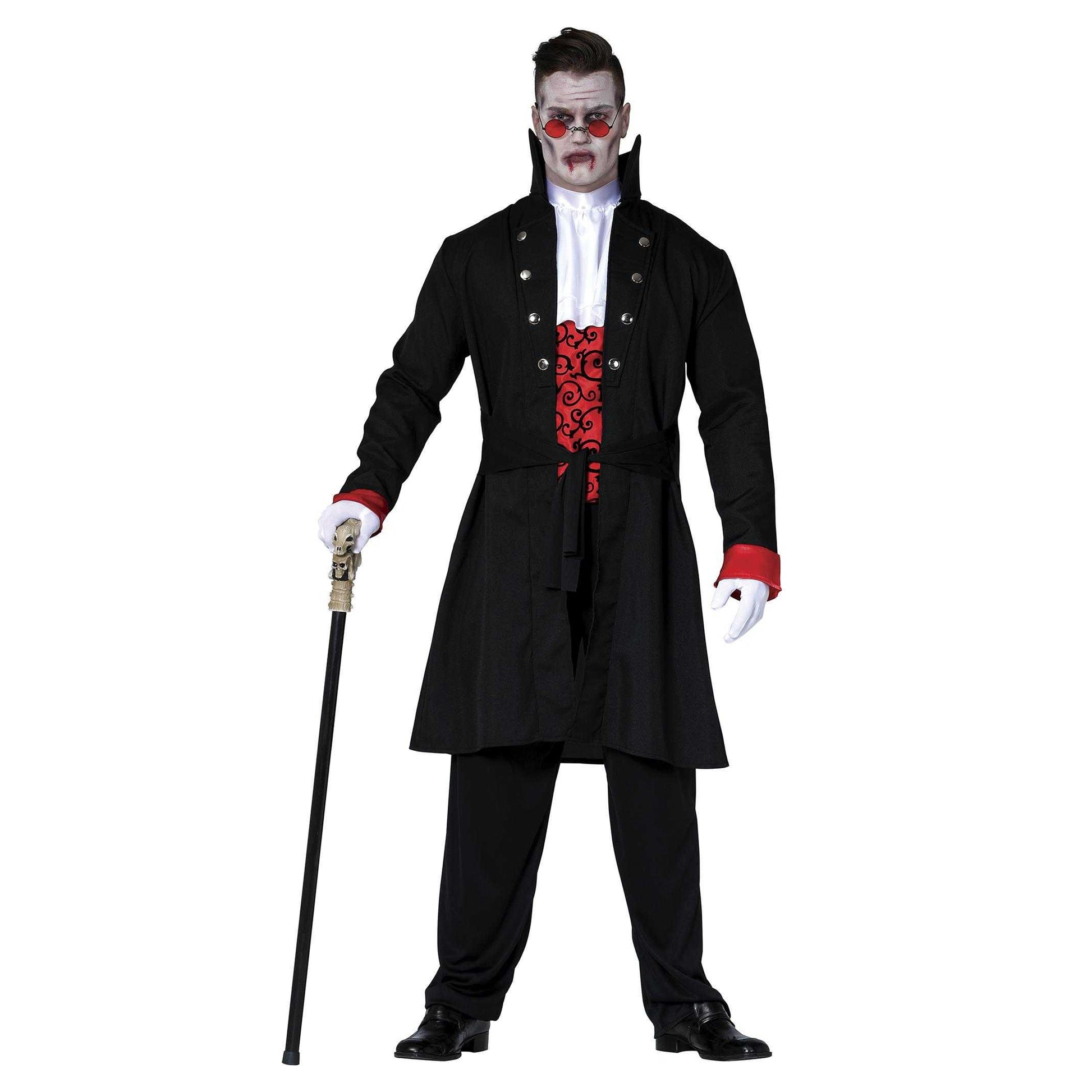 Black-Red - Front - Fiestas Guirca Mens Vampire Costume Set