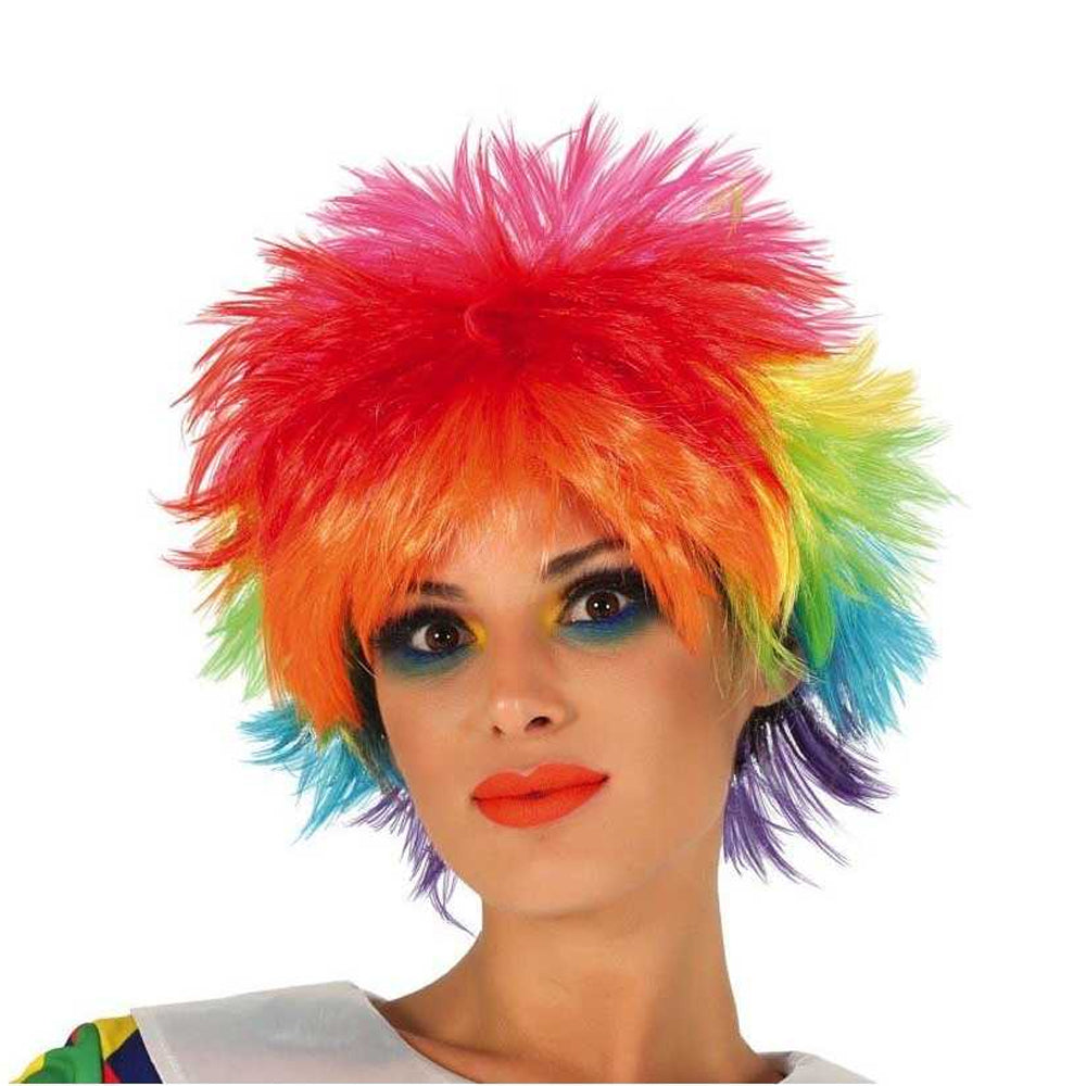 Multicoloured - Front - Fiestas Guirca Womens-Ladies Rainbow Wig