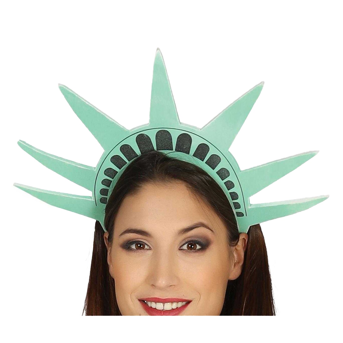 Blue Green - Side - Fiestas Guirca Womens-Ladies Statue of Liberty Costume Set