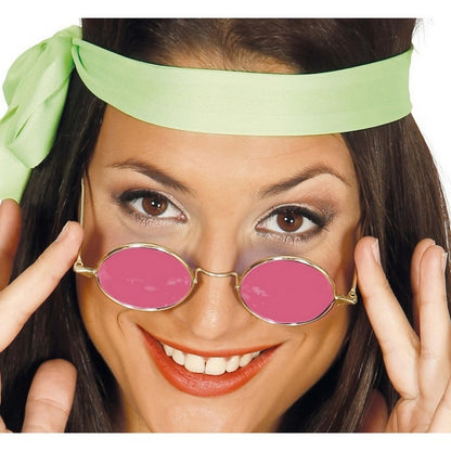 Pink - Back - Fiestas Guirca Unisex Adult Hippie Costume Accessory