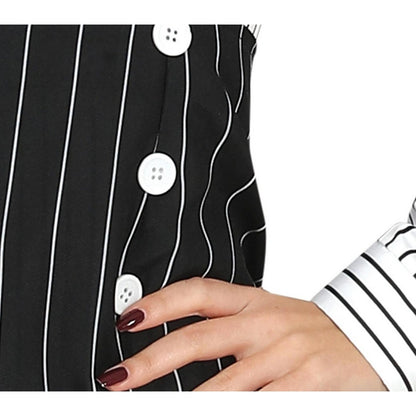 Black-White - Lifestyle - Fiestas Guirca Womens-Ladies Gangster Costume Set