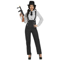 Black-White - Front - Fiestas Guirca Womens-Ladies Gangster Costume Set