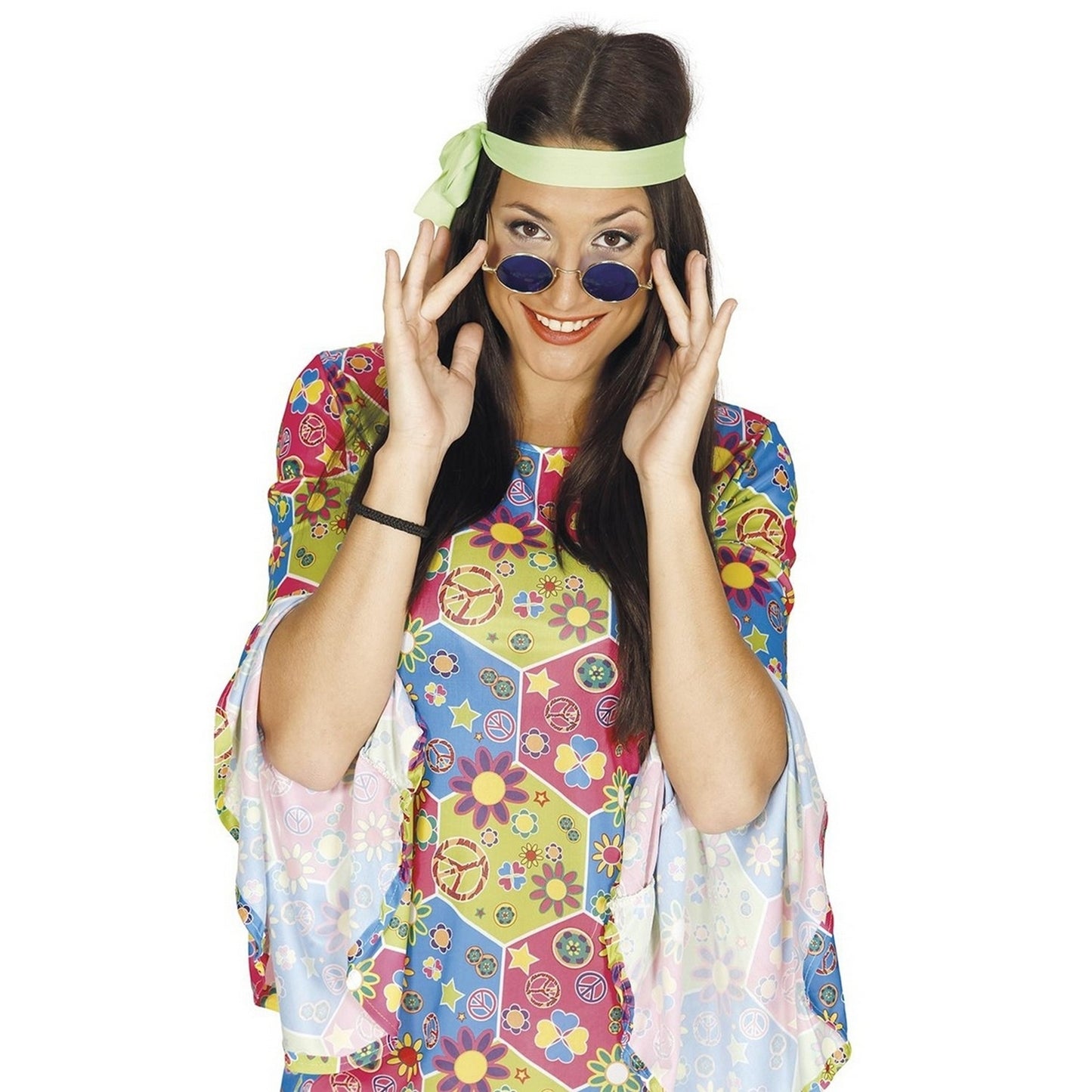 Blue - Back - Fiestas Guirca Unisex Adult Hippie Costume Accessory