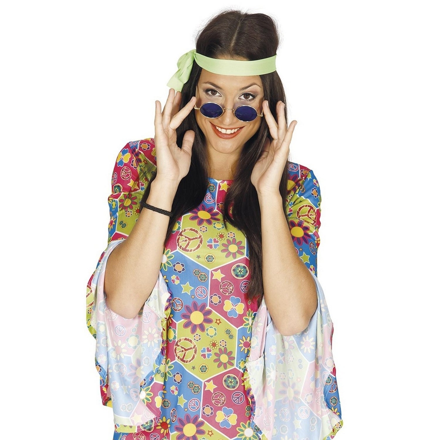 Blue - Back - Fiestas Guirca Unisex Adult Hippie Costume Accessory