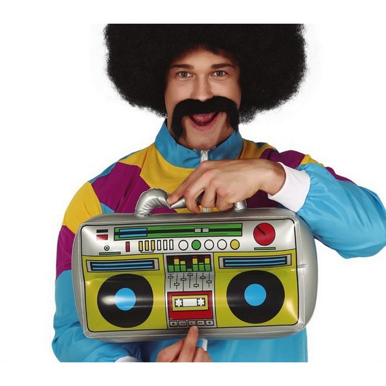 Silver-Multicoloured - Side - Fiestas Guirca Radio Inflatable