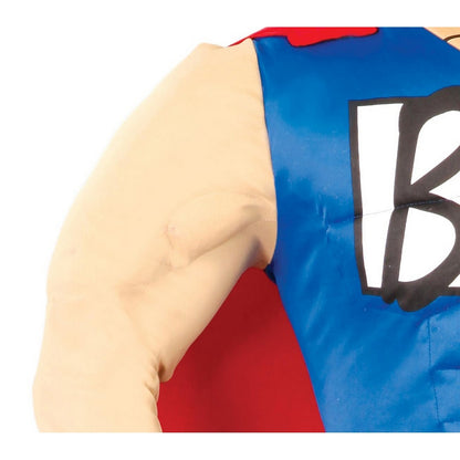 Blue-Red - Side - Fiestas Guirca Mens Beer Man Costume Set