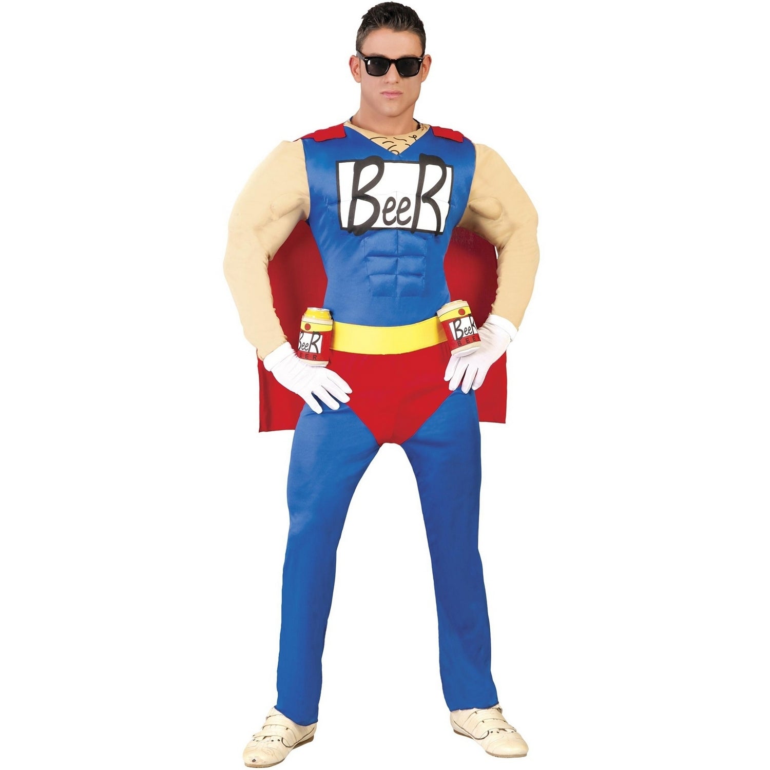 Blue-Red - Front - Fiestas Guirca Mens Beer Man Costume Set