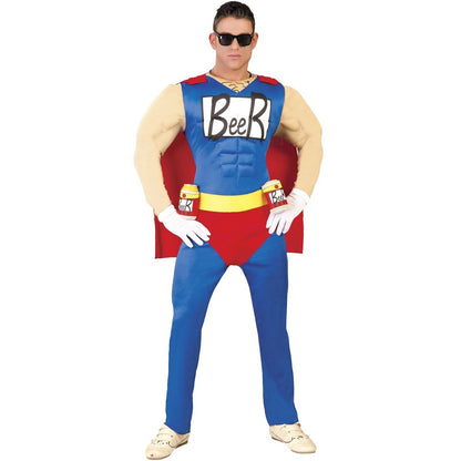 Blue-Red - Front - Fiestas Guirca Mens Beer Man Costume Set