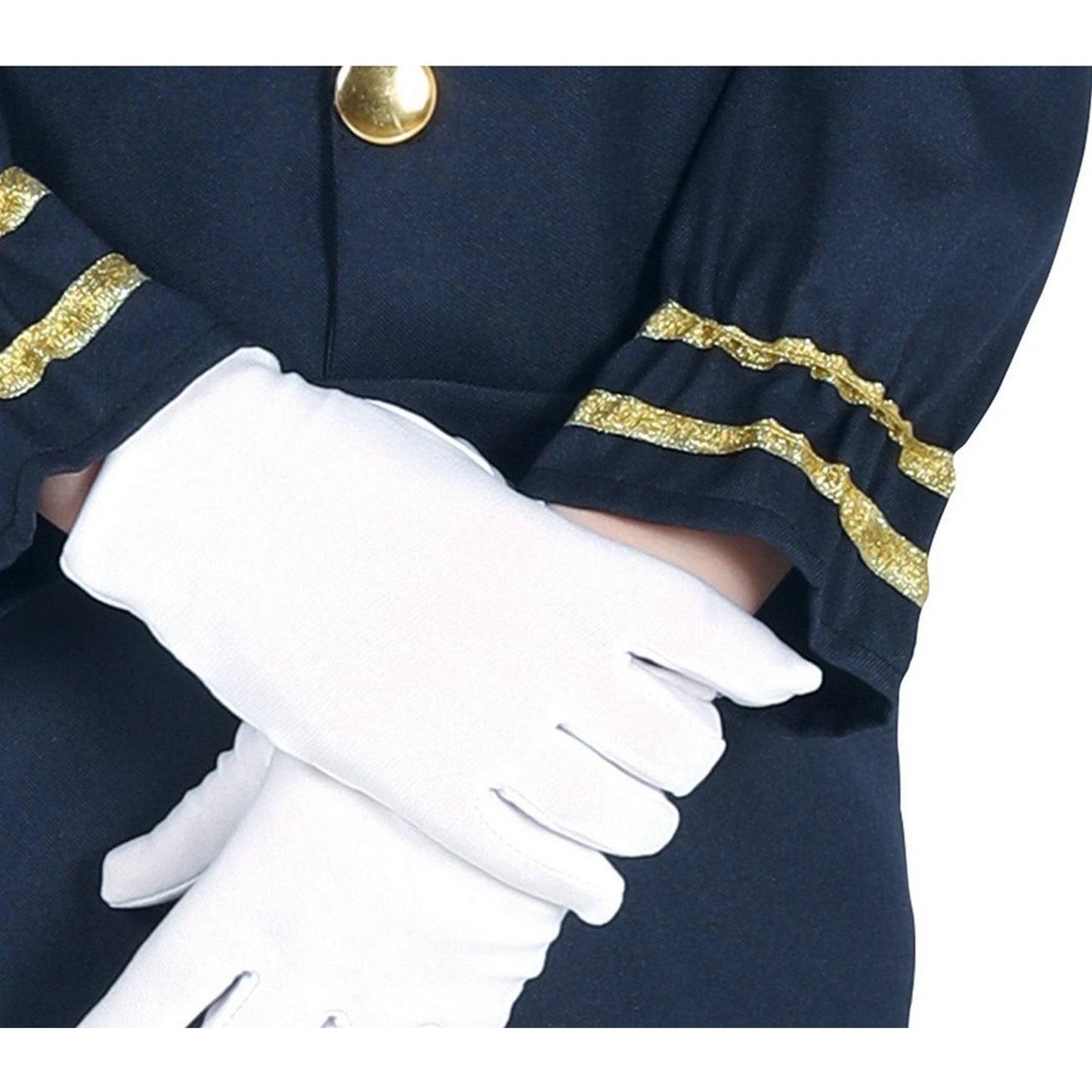 Blue - Side - Fiestas Guirca Girls Air Hostess Costume Set