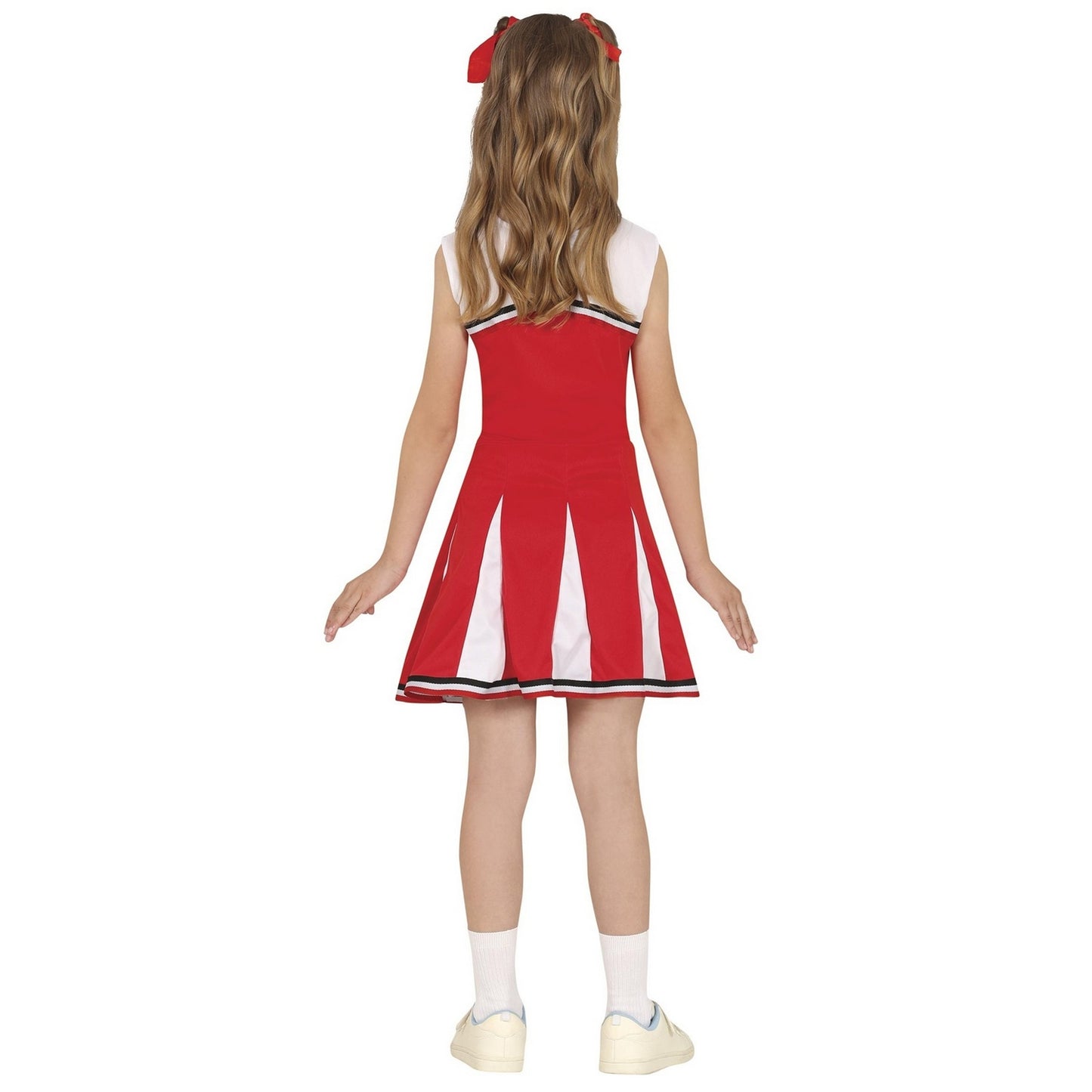 Red-White - Back - Fiestas Guirca Girls Cheerleader Costume