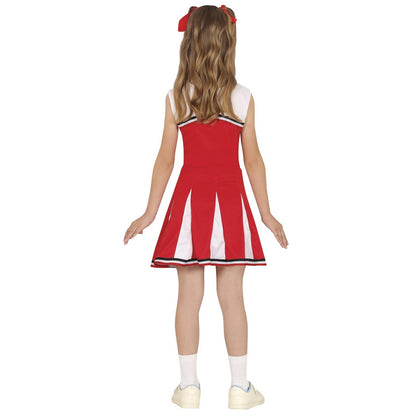 Red-White - Back - Fiestas Guirca Girls Cheerleader Costume
