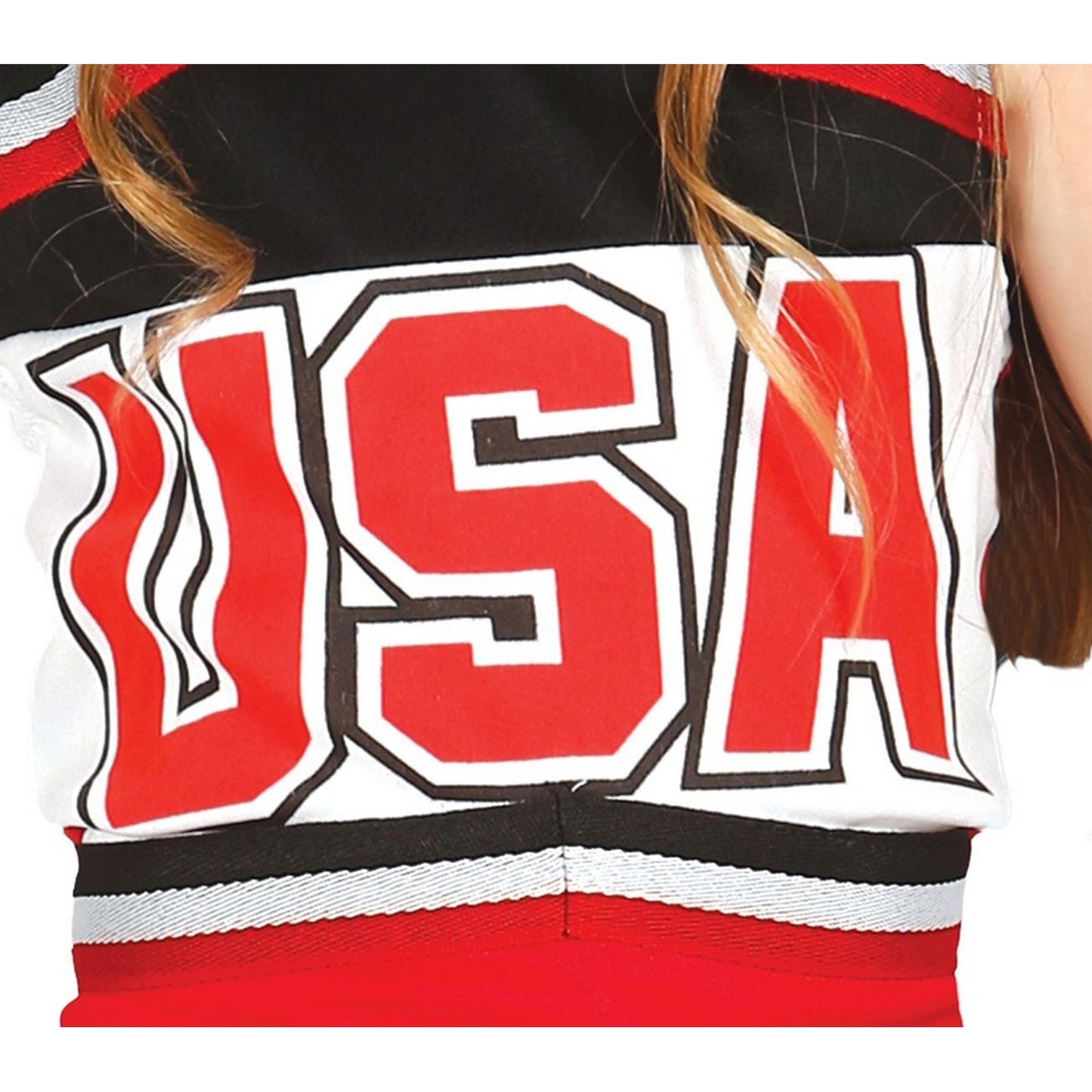 Red-White - Side - Fiestas Guirca Girls Cheerleader Costume