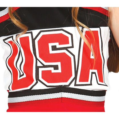 Red-White - Side - Fiestas Guirca Girls Cheerleader Costume