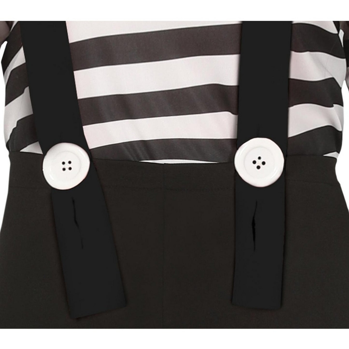 Black-White - Lifestyle - Fiestas Guirca Womens-Ladies Mime Costume Set