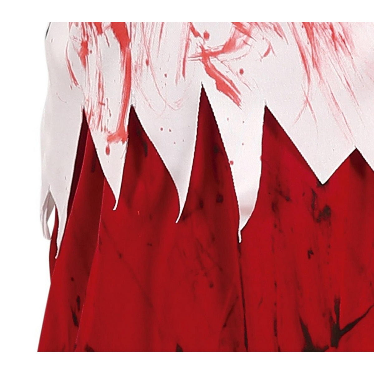 White-Red - Side - Fiestas Guirca Girls Zombie Cheerleader Costume Set