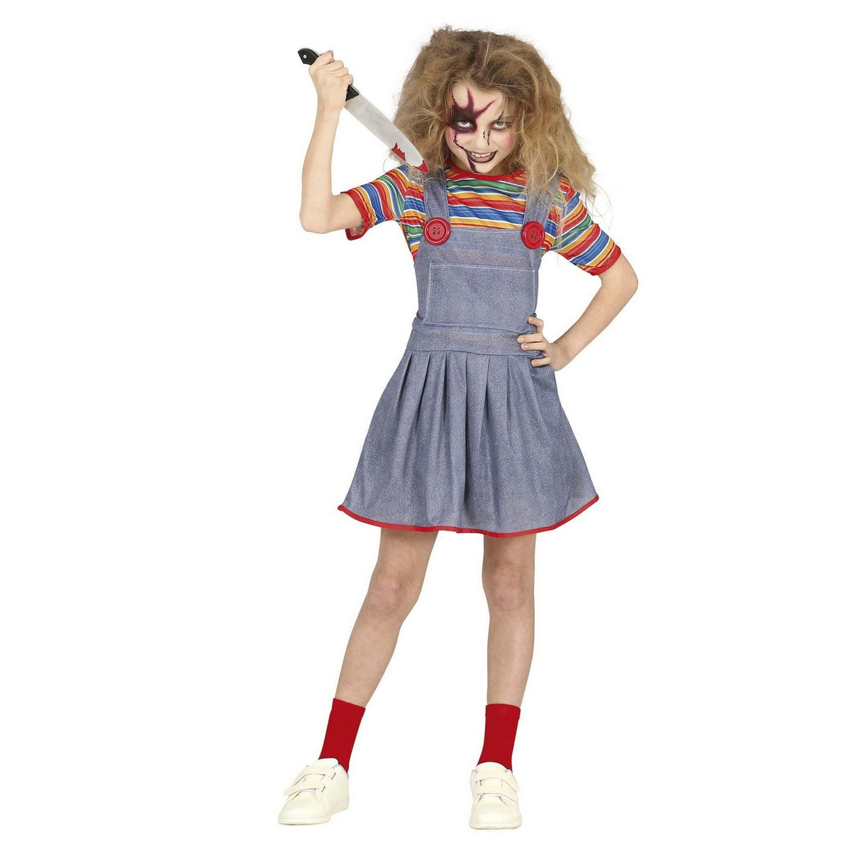 Blue-Multicoloured - Front - Fiestas Guirca Girls Doll Costume Set