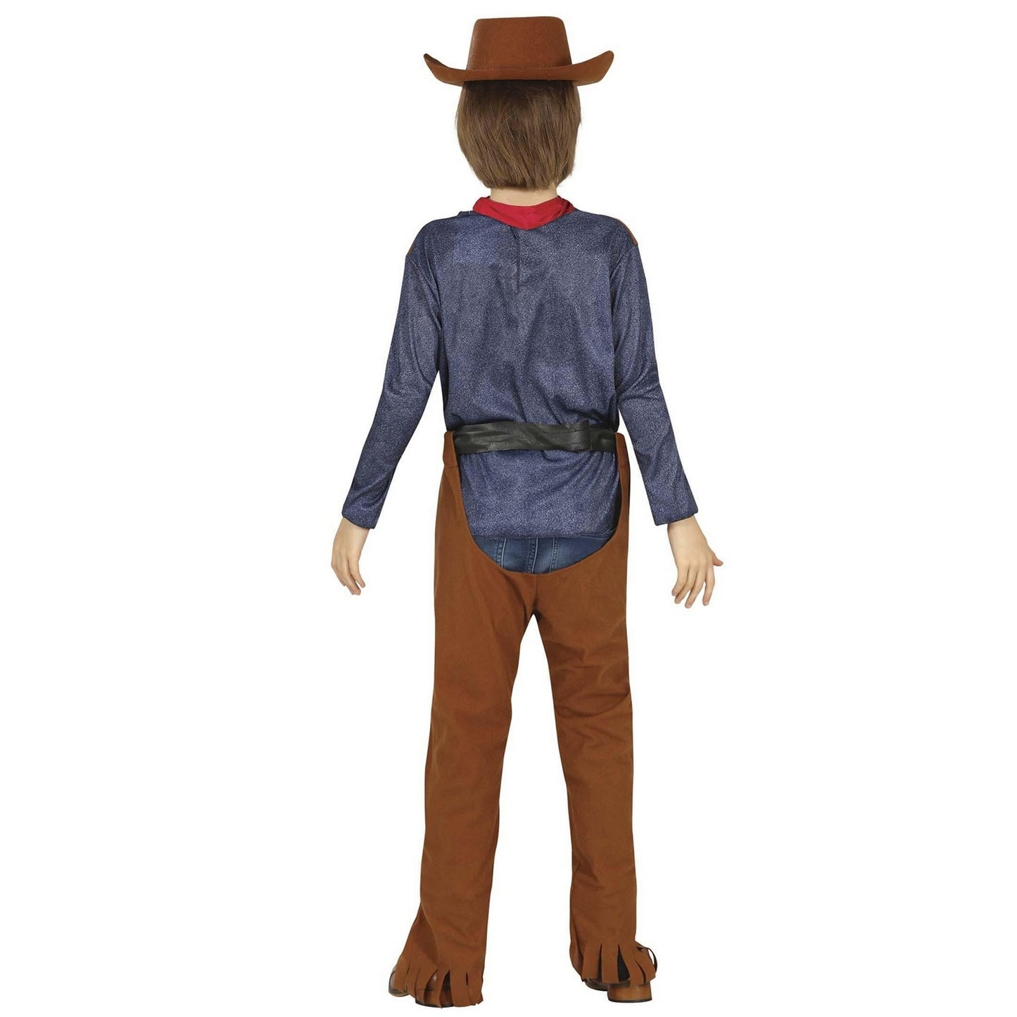 Blue-Brown - Back - Fiestas Guirca Boys Cowboy Costume Set
