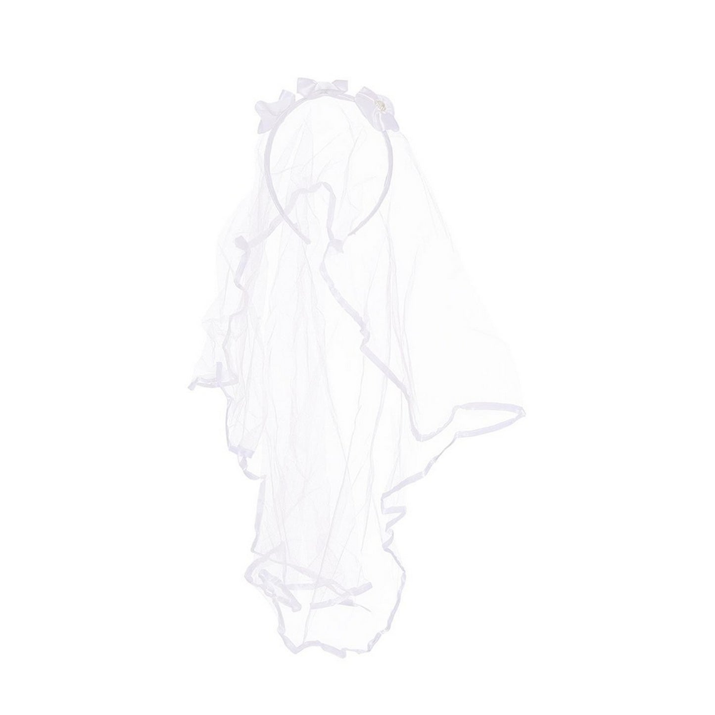 White - Front - Fiestas Guirca Bride Tiara And Veil
