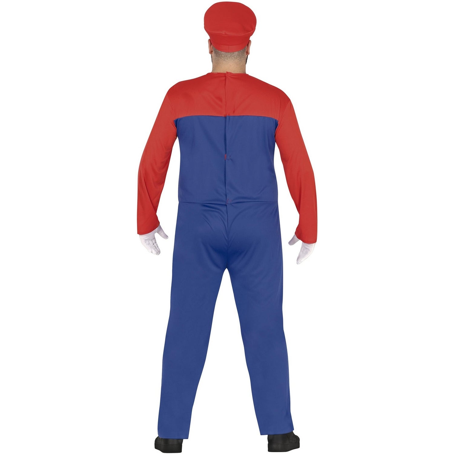 Red-Blue - Back - Fiestas Guirca Mens Train Driver Costume Set