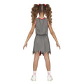 Grey-Red - Back - Fiestas Guirca Girls Zombie Cheerleader Costume