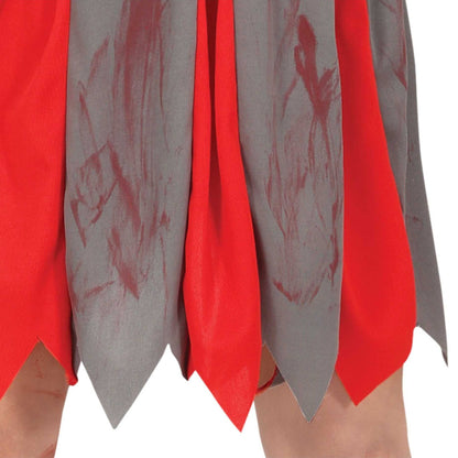 Grey-Red - Lifestyle - Fiestas Guirca Girls Zombie Cheerleader Costume