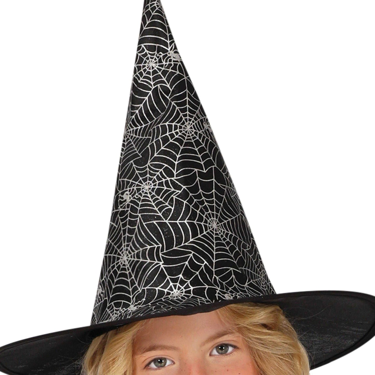 Silver - Side - Fiestas Guirca Childrens-Kids Spiderweb Witch Costume Set