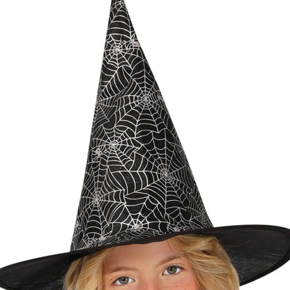 Silver - Side - Fiestas Guirca Childrens-Kids Spiderweb Witch Costume Set