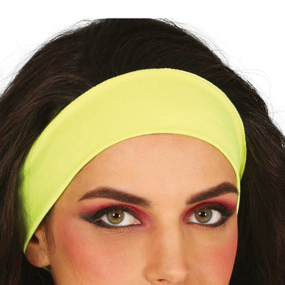 Neon Yellow - Back - Fiestas Guirca Unisex Adult Plain Polyester Headband