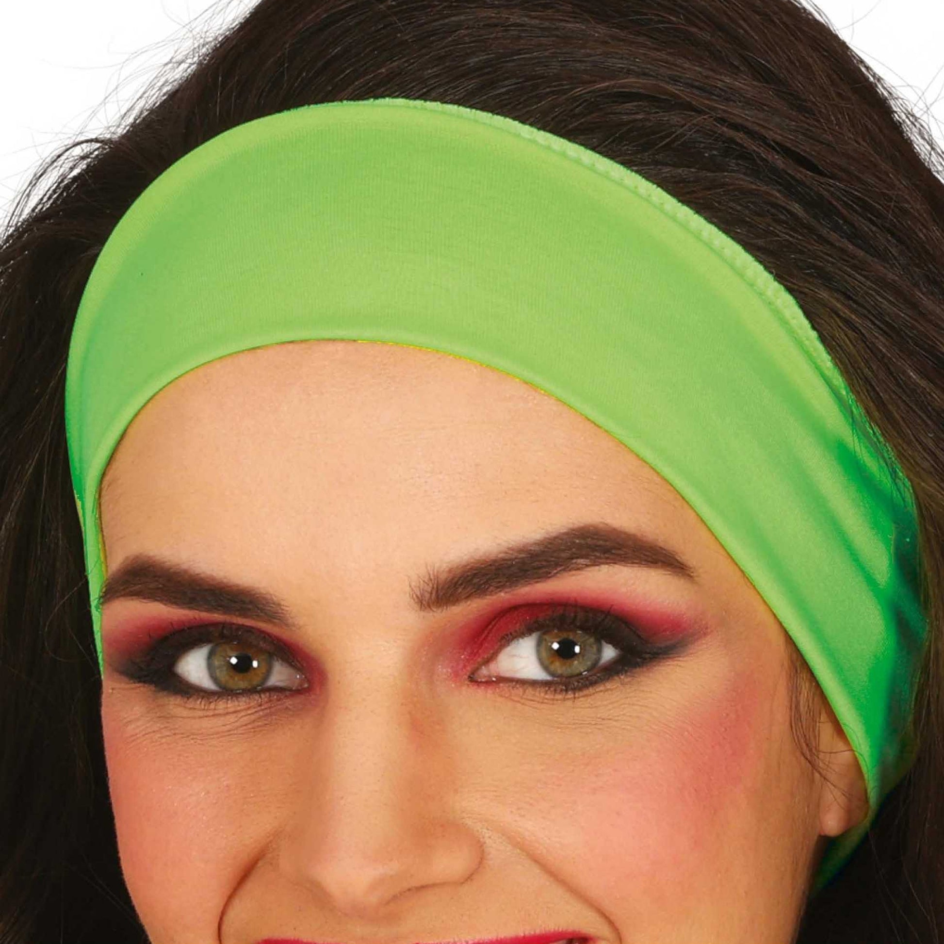 Neon Green - Back - Fiestas Guirca Unisex Adult Plain Polyester Headband