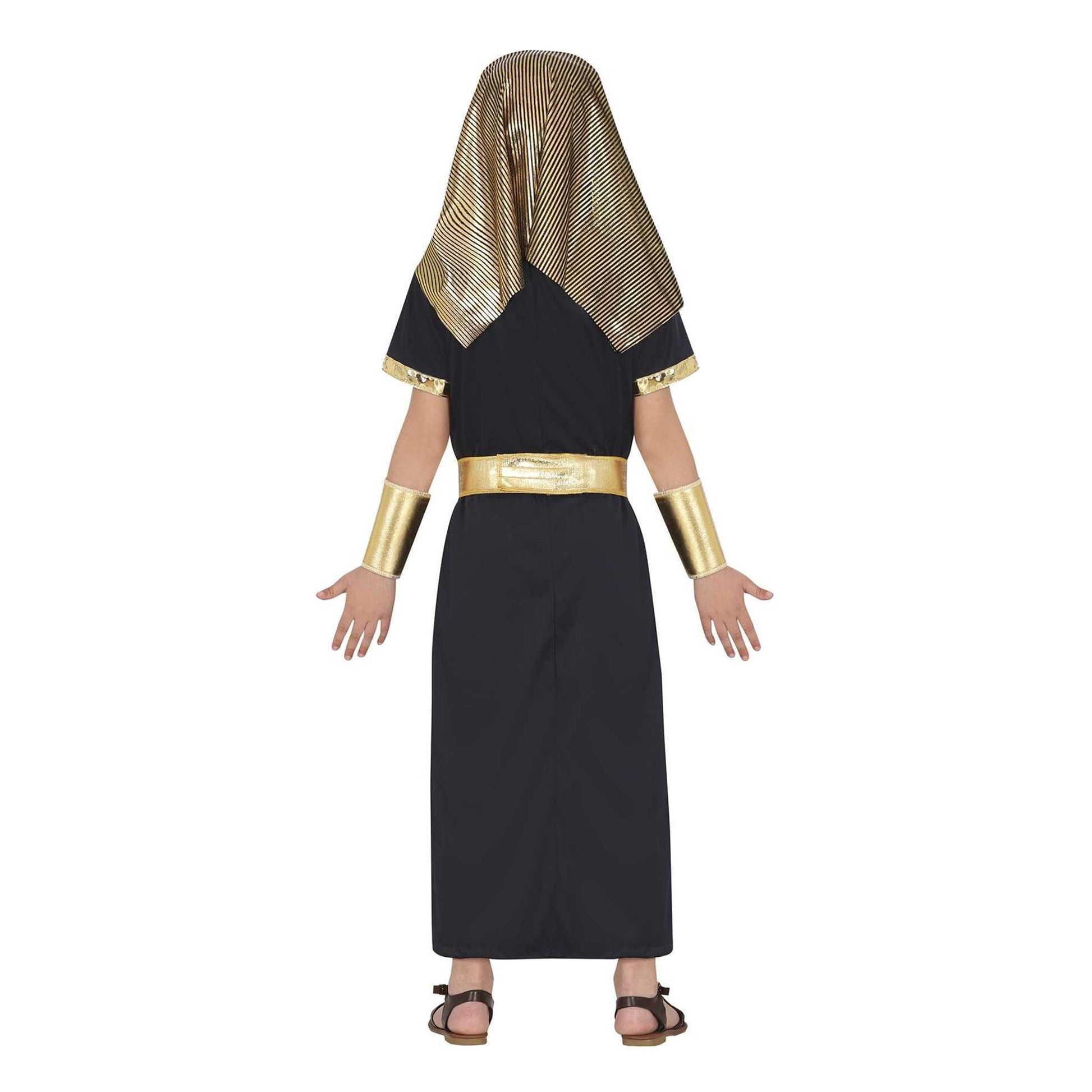 Black-Gold - Back - Fiestas Guirca Childrens-Kids Egyptian Costume Set