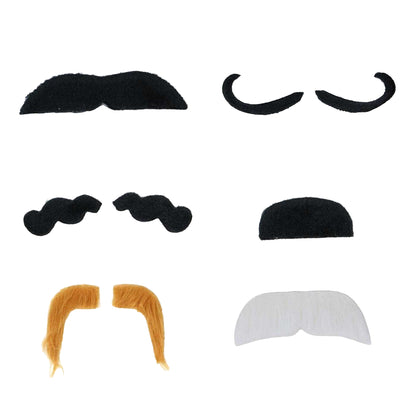 Multicoloured - Front - Fiestas Guirca Assorted Designs Moustache (Pack of 6)