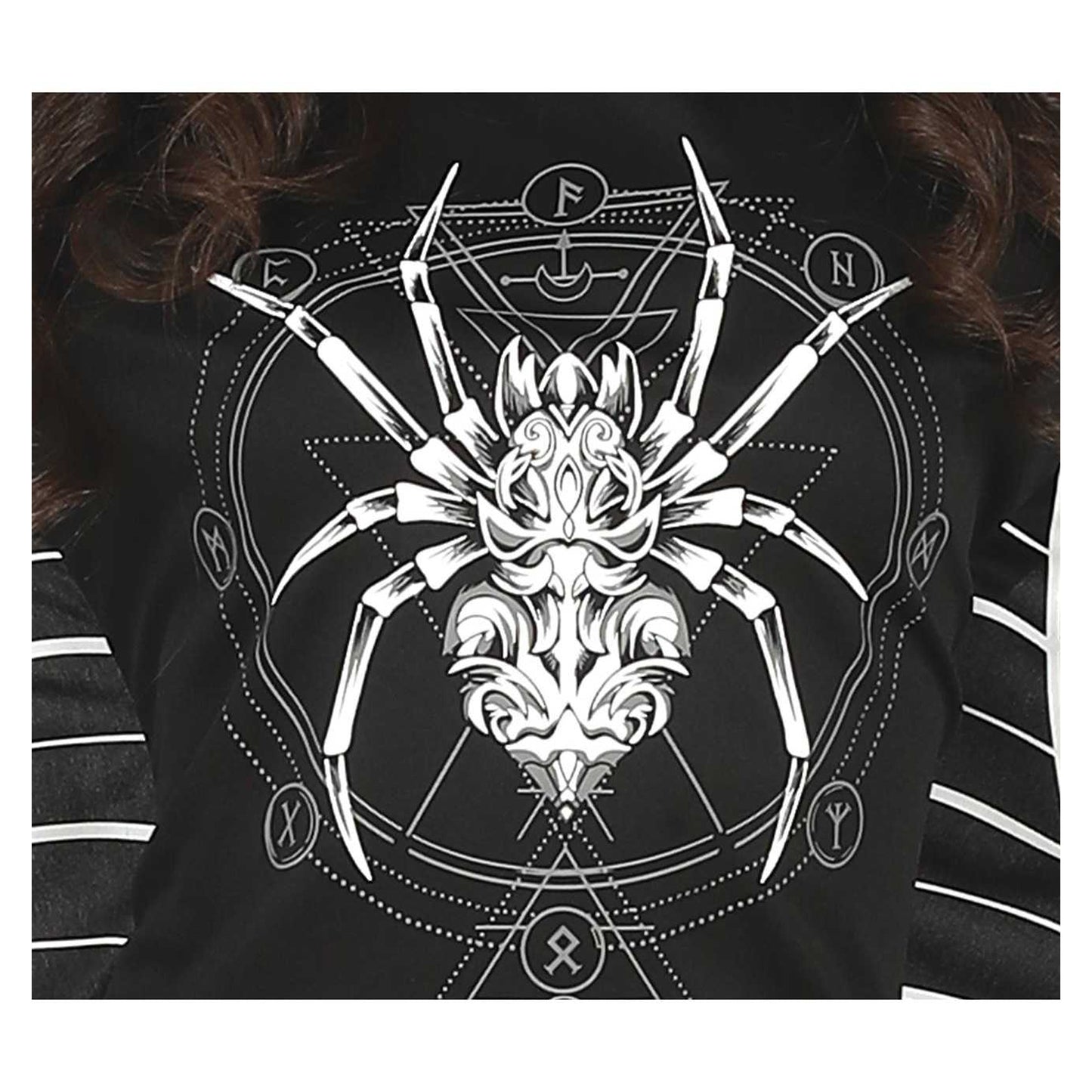 Black - Side - Fiestas Guirca Womens-Ladies Spider Costume