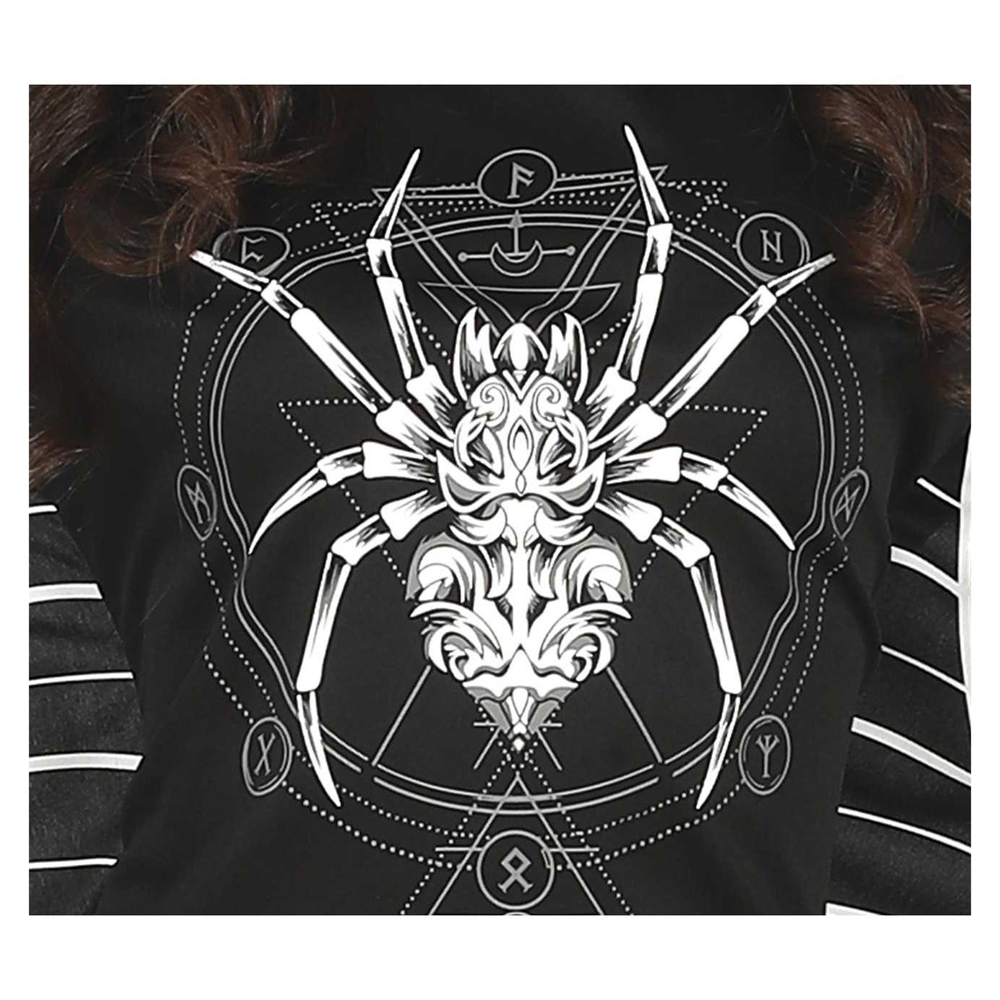 Black - Side - Fiestas Guirca Womens-Ladies Spider Costume