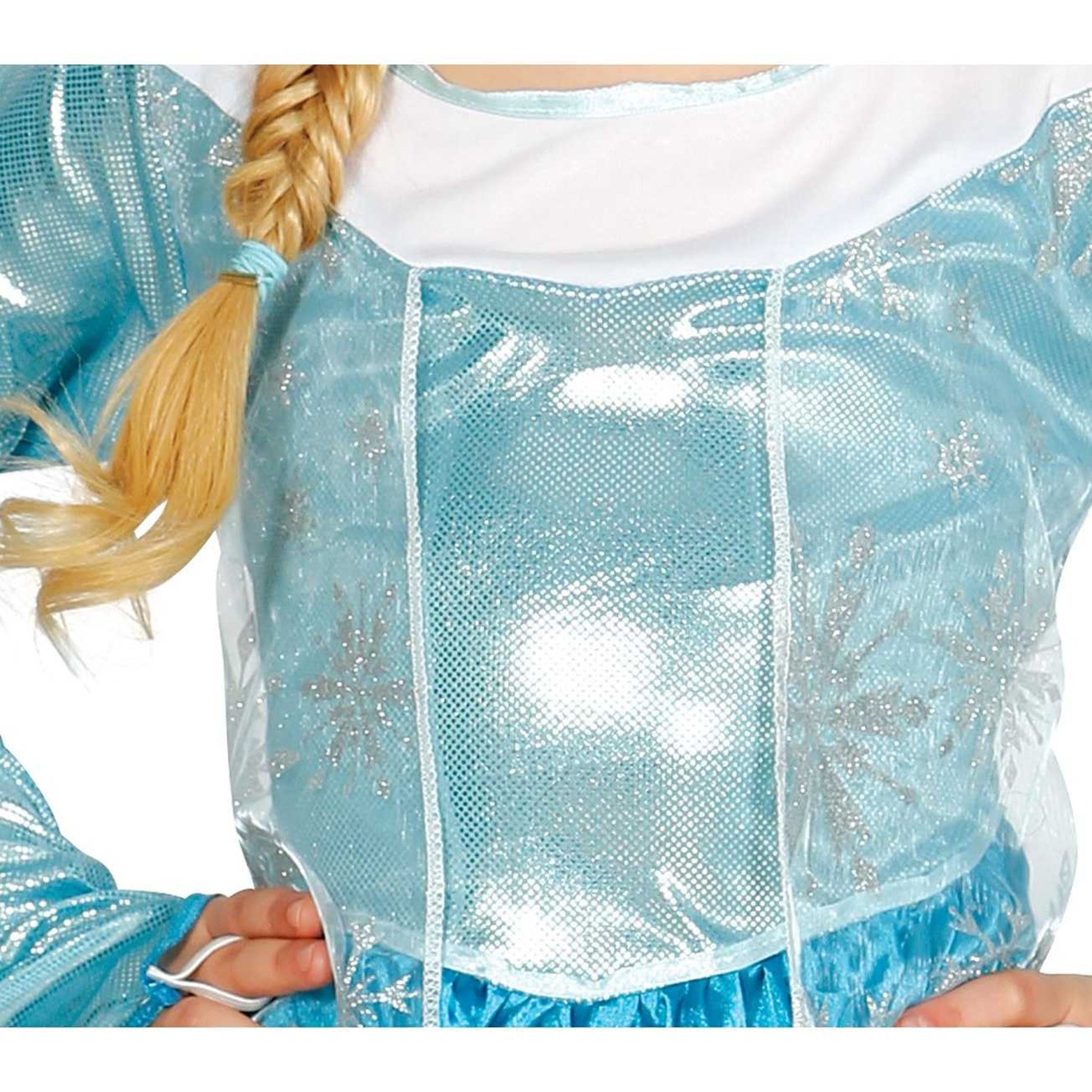 Blue - Back - Fiestas Guirca Girls Ice Princess Costume Set