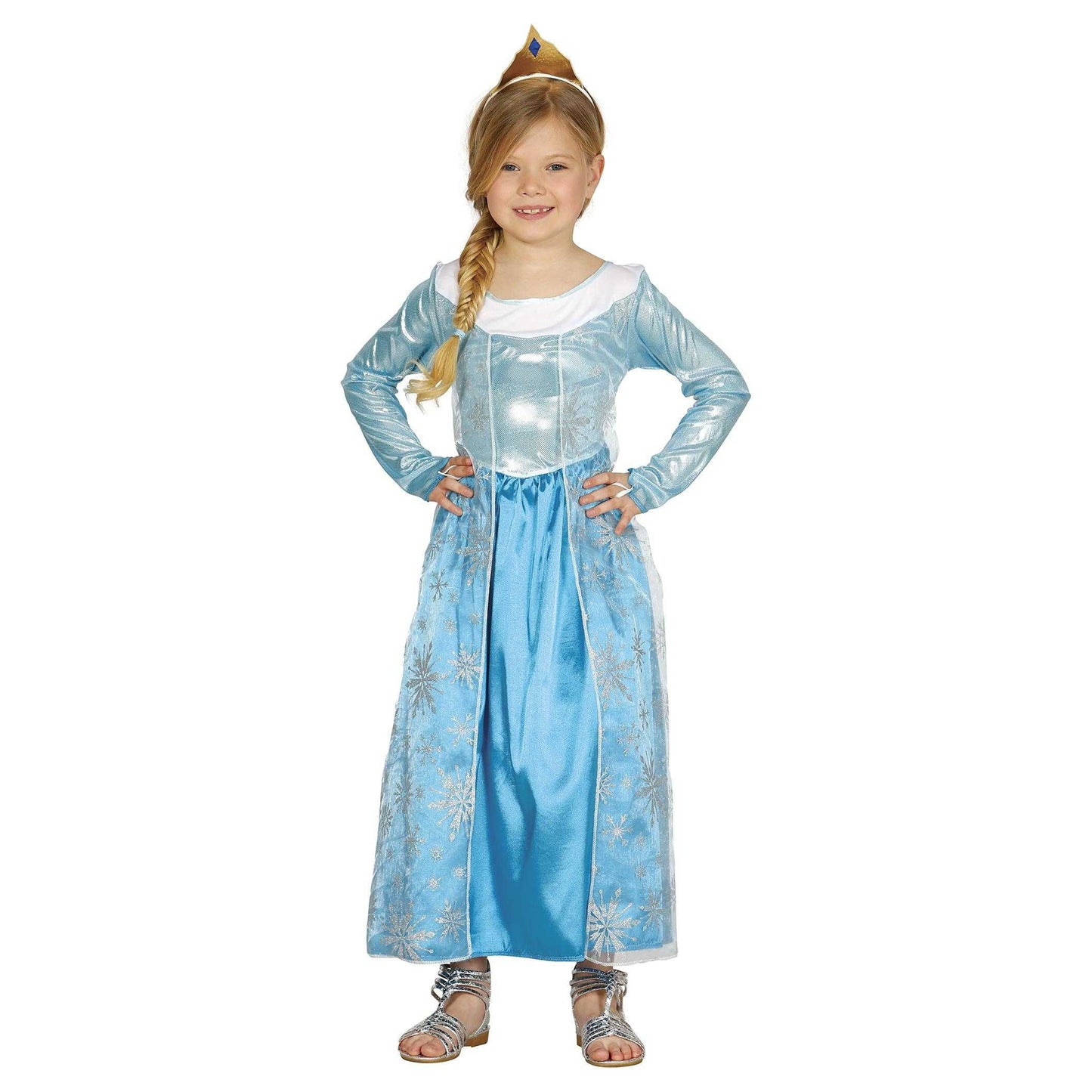 Blue - Front - Fiestas Guirca Girls Ice Princess Costume Set