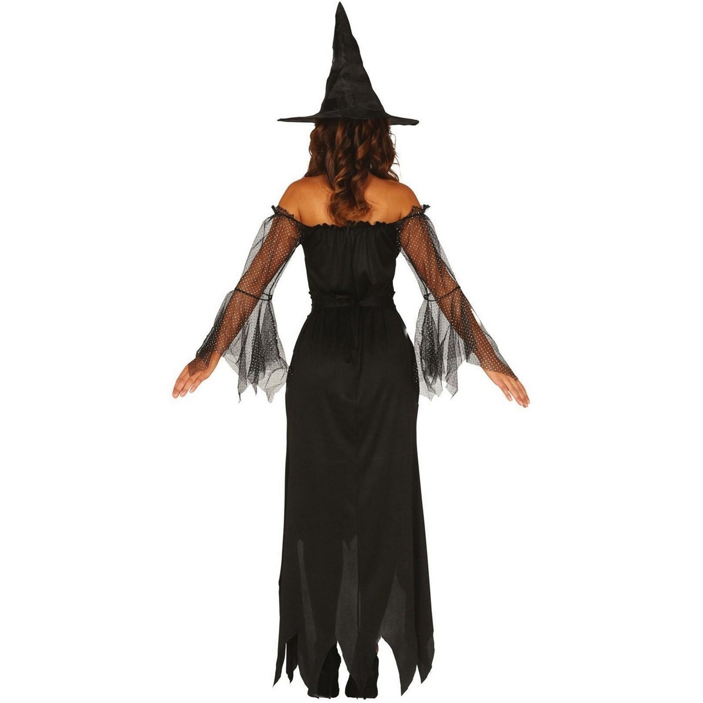 Black - Back - Fiestas Guirca Womens-Ladies Witch Costume Set