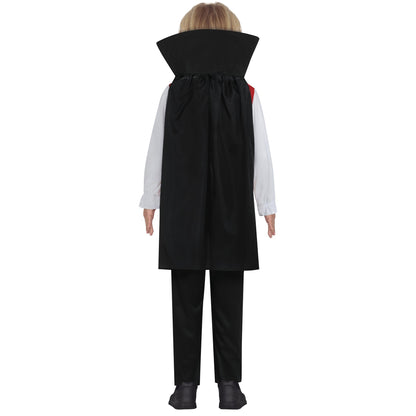 Red-Black - Back - Fiestas Guirca Childrens-Kids Vampire Costume