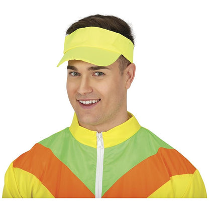 Canary Yellow - Back - Fiestas Guirca Unisex Adult 80s Visor Cap