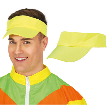 Canary Yellow - Front - Fiestas Guirca Unisex Adult 80s Visor Cap