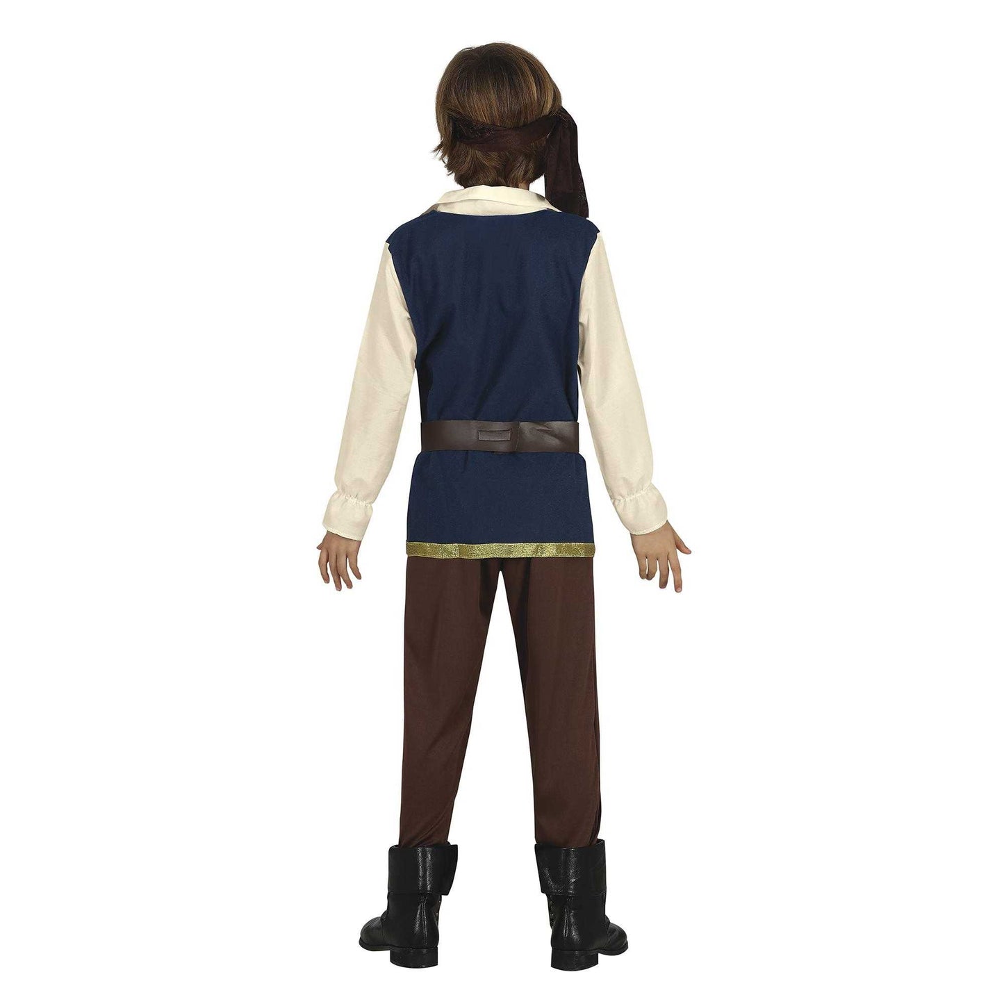 Brown-Beige - Back - Fiestas Guirca Boys Pirate Costume Set