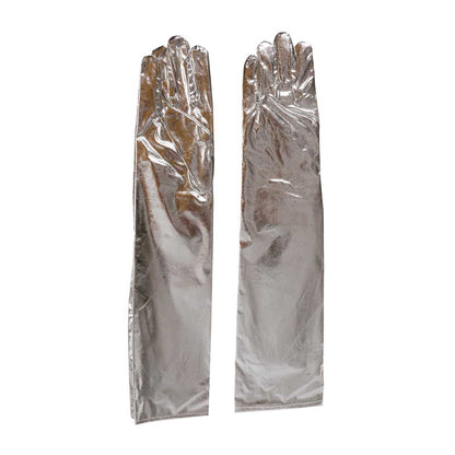 Silver - Front - Fiestas Guirca Womens-Ladies Metallic Gloves