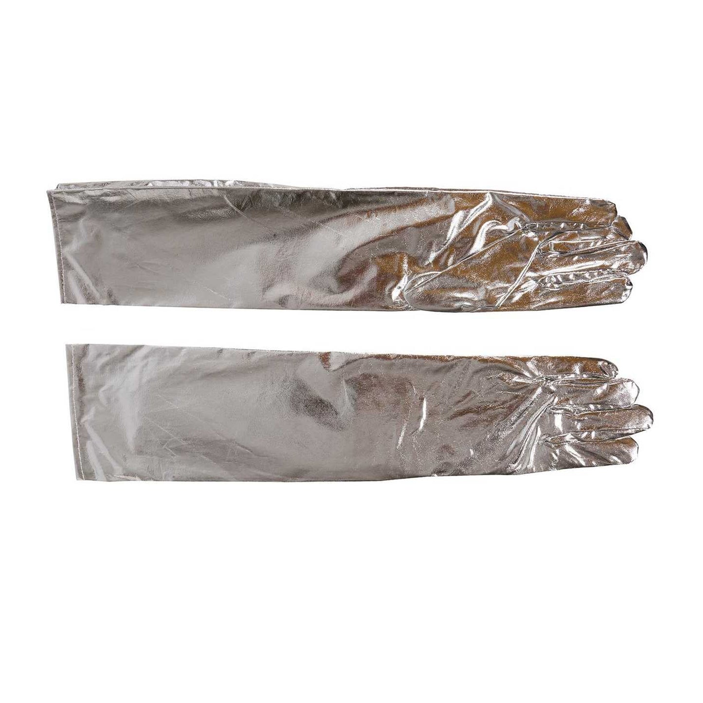 Silver - Back - Fiestas Guirca Womens-Ladies Metallic Gloves